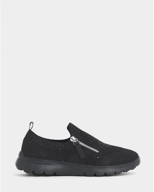 Cushion Walk Black Knit Trainers Exwide