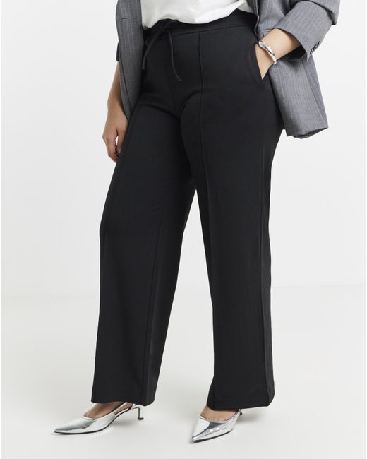 Vila Blue Clua High Waisted Wide Trouser