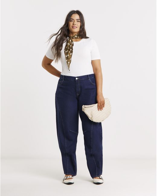 Simply Be Blue Authentic Tapered Leg Jeans