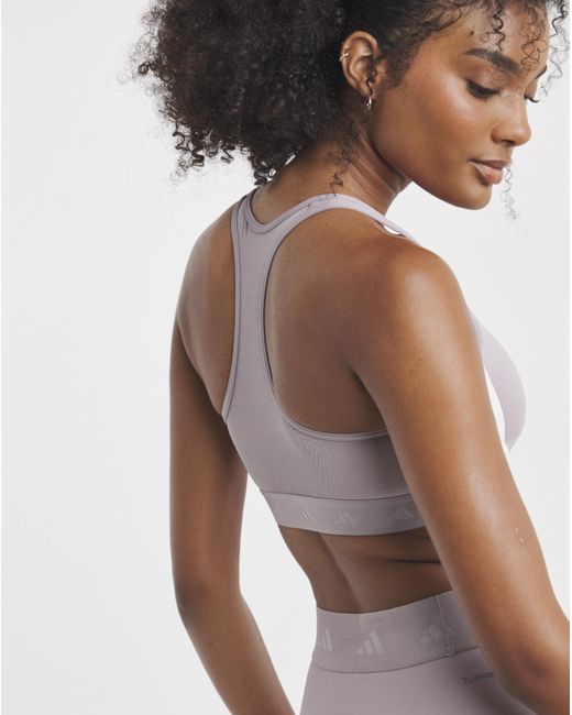 Adidas Brown Medium Support Bra