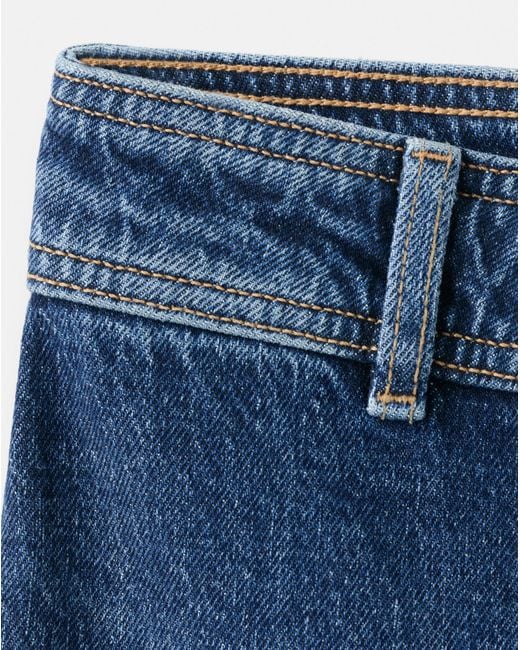 Mango Blue High Waisted Culotte Jean