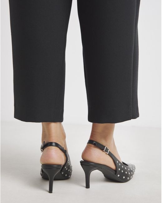 Simply Be Multicolor Studded Kitten Heel Slingback Extra Wide