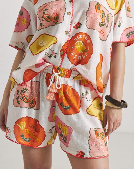 Figleaves Red Sticker Print Co-Ord