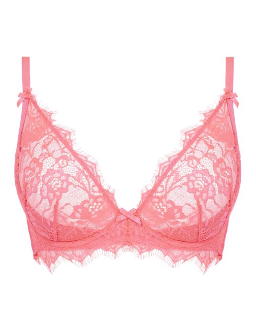 Figleaves Pink Pulse Lace Plunge Bra