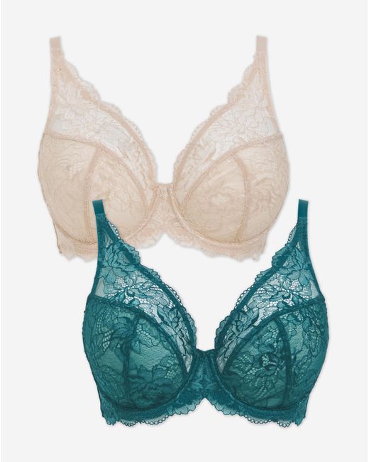 Pretty Secrets Blue 2 Pack Ella Full Cup Wired Bras