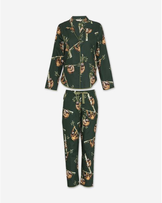 Cyberjammies Green Sloth Revere Pyjama Set