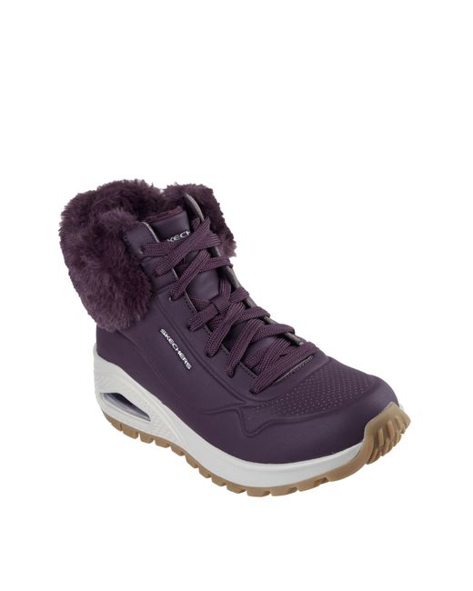Skechers Purple Fur Sneaker Boot