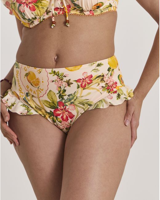 Figleaves White Frill Bikini Bottoms