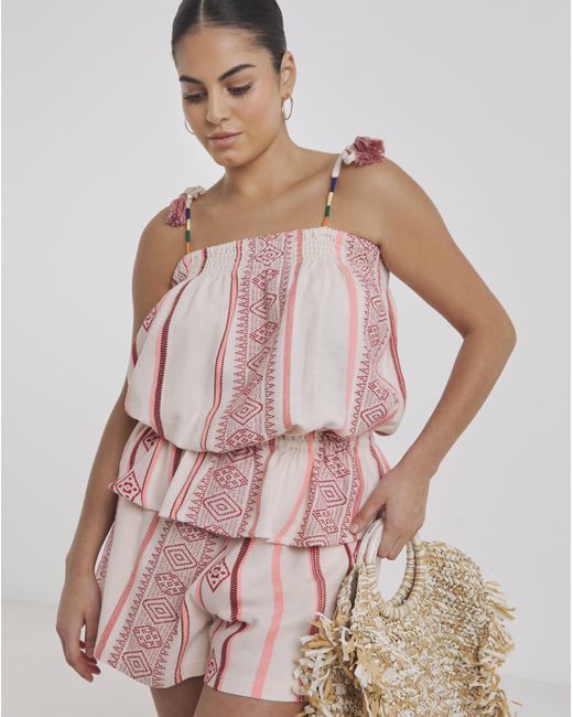 Beach To Beach Pink Stripe Beach Co Ord