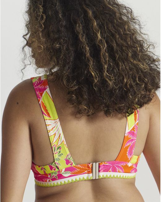 Figleaves Pink Frida Soft Plunge Bikini Top