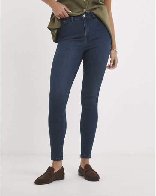 Simply Be Blue Stretch Denim Skinny Jeans