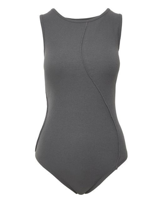 Simply Be Gray Overlock Rib Body