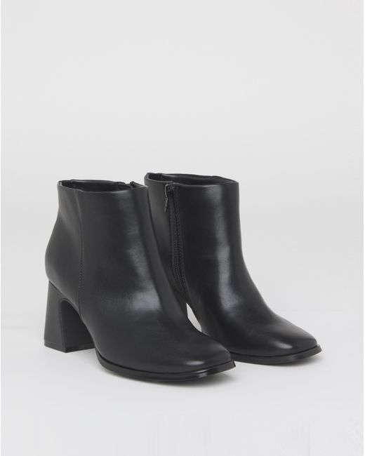 Simply Be Gray Outside Zip Ankle Boot Ex Wide