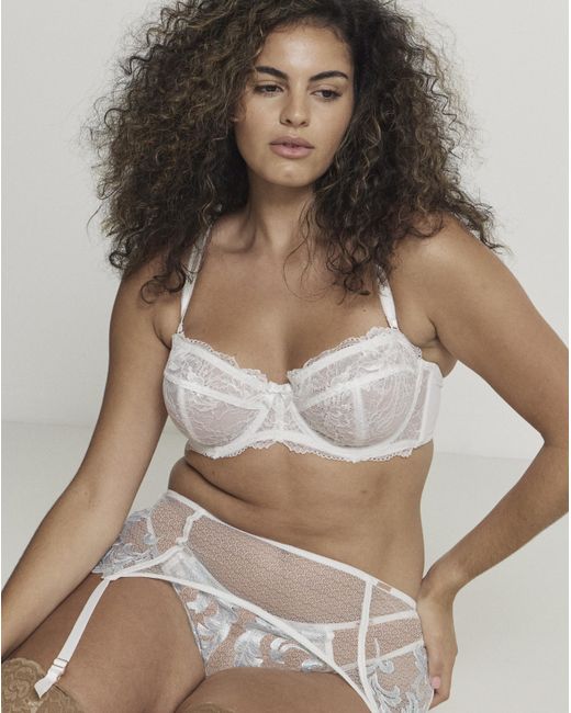 Figleaves Blue Curve Fleur Suspender