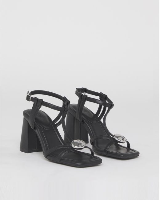 Simply Be Black Hardware Detail Heel Wide Fit