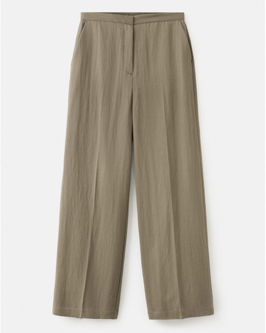 Mango Brown High-Waisted Lyocell Trousers