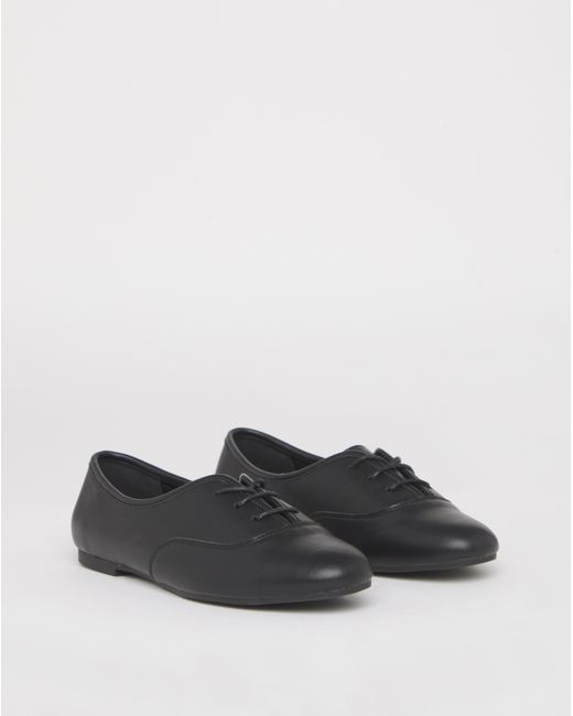 Simply Be Blue Lace Up Ballerina Shoe Extra Wide