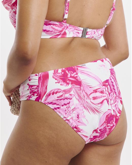 Figleaves Pink Figleaves Fiji Ruched Side Bikini Brief