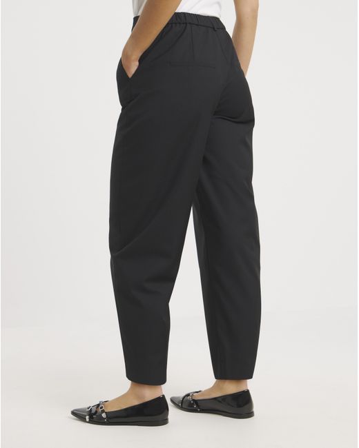 Simply Be Black Tailored Barrel Leg Trouser
