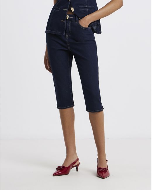 Simply Be Blue Capri Jeans Co Ord