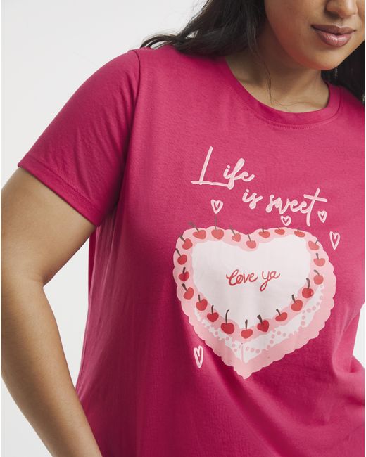 Simply Be Red Pyjama Set