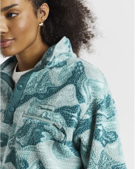 Columbia Blue Columbia Helvetia Printed 1/2 Snap