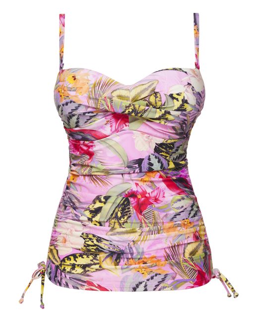 Figleaves Multicolor Fiji Bandeau Tankini Top