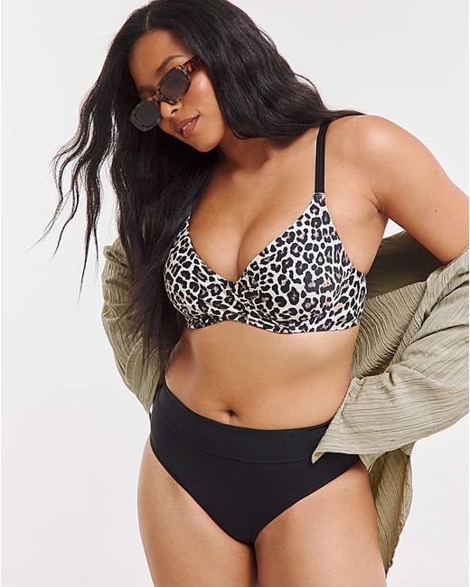 Figleaves Black Figleaves Tailor Underwired Bikini Top