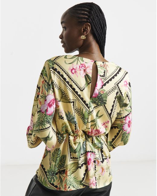 Joanna Hope Natural Printed Blouse