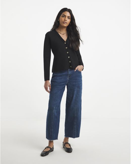 Simply Be Blue Cinched Waist Compact Cardigan