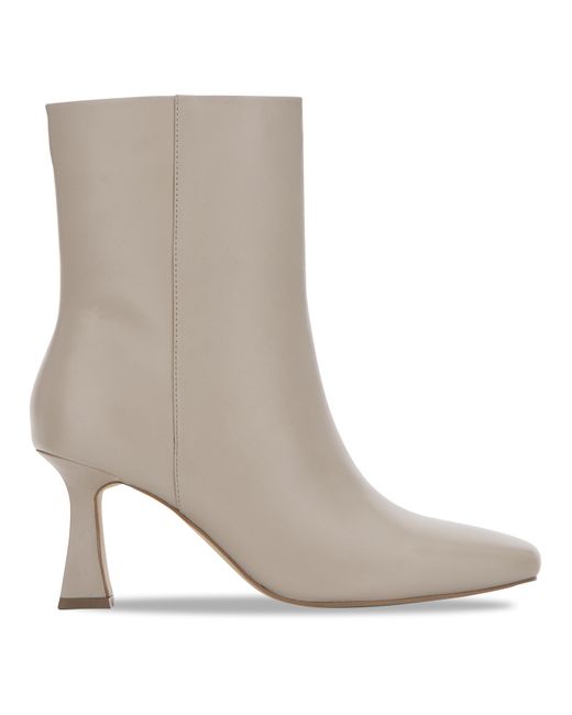JD Williams White Square Toe Leather Boot E Fit