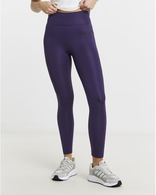 Adidas Purple Optime Essentials Leggings