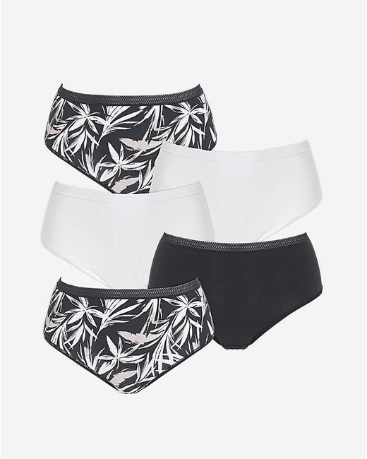 Pretty Secrets Multicolor 5 Pack Micro Midi Briefs
