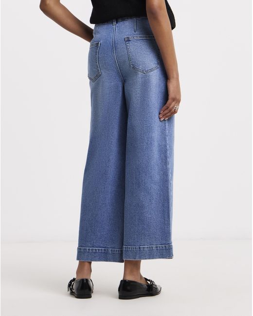 Simply Be Blue Light Wash 99/1 Crop Wide Jean