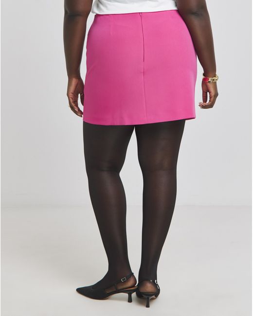 Simply Be Pink Tailored Mini Skirt
