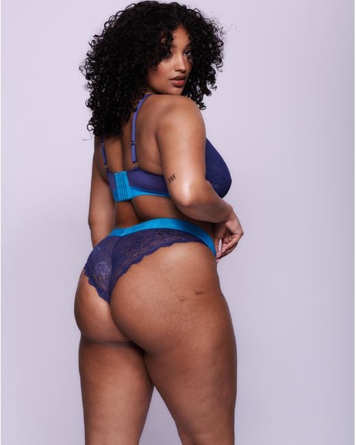 Lemonade Dolls Blue Signature Lace Brief