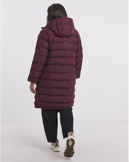 Snowdonia Red Showerproof Long Padded Jacket