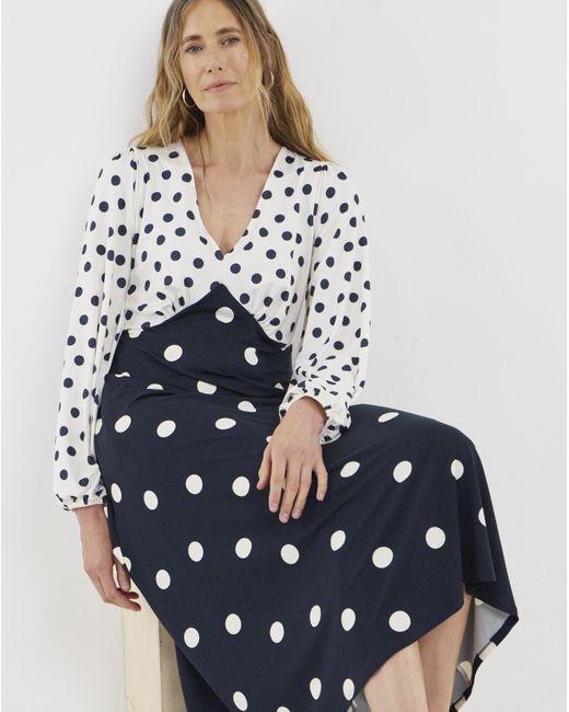 JD Williams Blue Jersey Midi Tea Dress