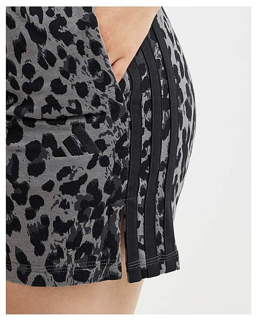 Adidas Blue Leopard Print Short