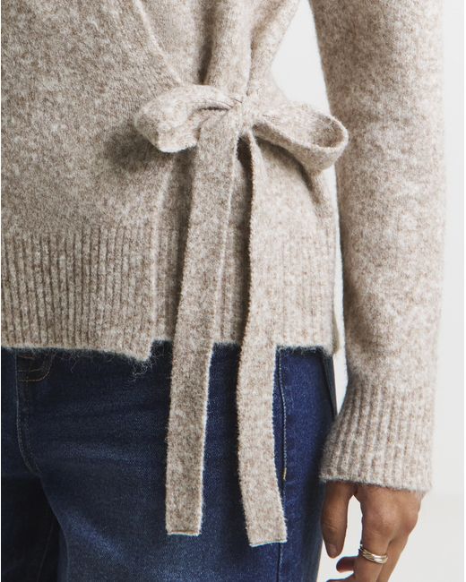 Simply Be Gray Ballet Wrap Cardigan