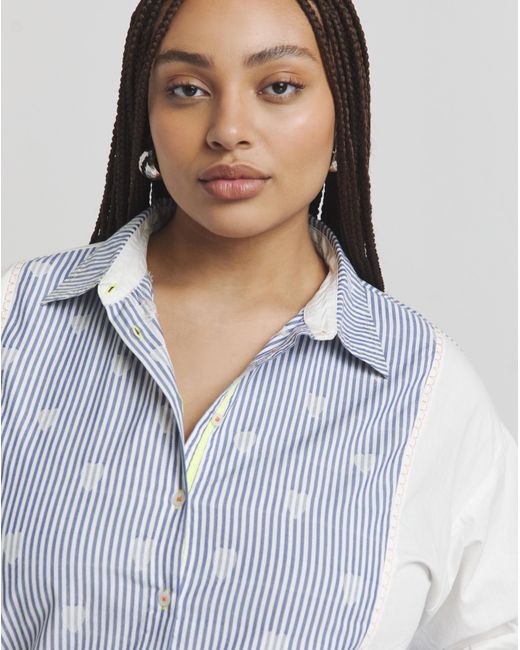 Joe Browns Blue Cotton Stripe Shirt