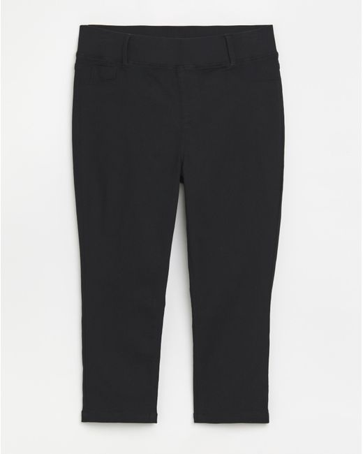 Simply Be Black Pull On Capri Jegging