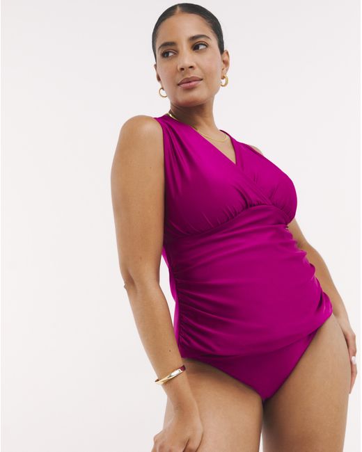 MAGISCULPT Purple Tummy Control Tankini Set