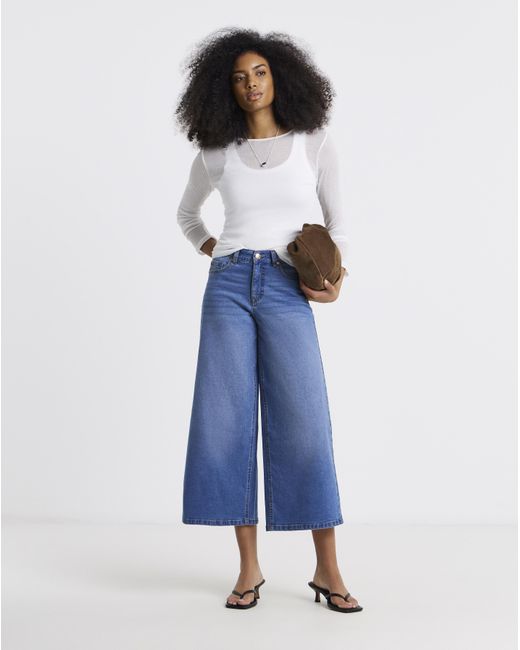 Simply Be Blue 24/7 Culotte Jeans