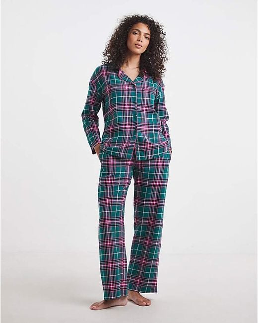 Pretty Secrets Blue Button Up Pj Set