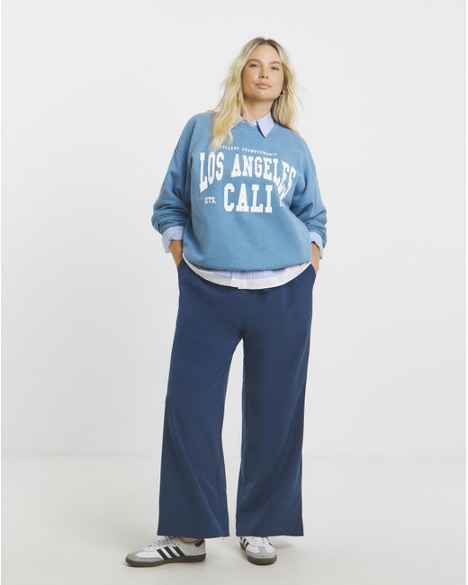 Simply Be Blue La Graphic Sweatshirt