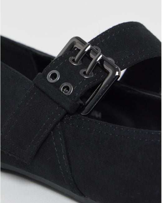 Simply Be Blue Mary Jane Ballerinas Extra Wide Fit
