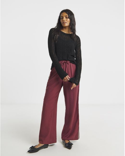 Simply Be Black Hole Knit Crew Neck Jumper
