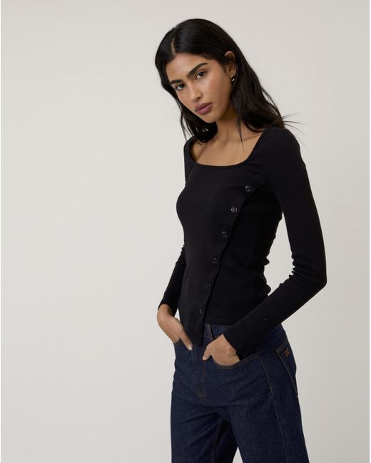 Nobody's Child Blue Nc Square Neck Top
