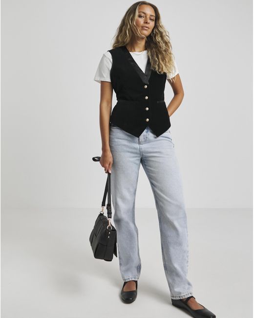 Joe Browns Black Chloes Velour Satin Waistcoat